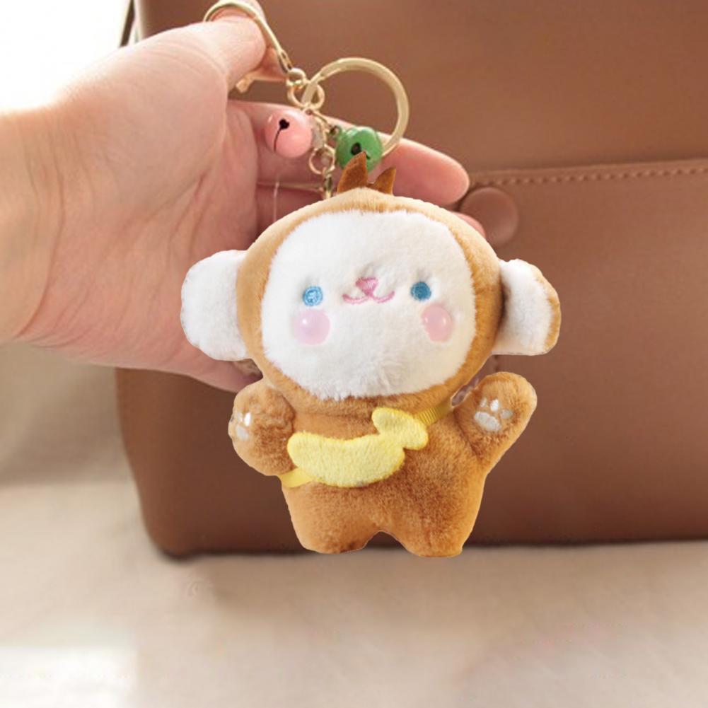 Llavero de mono de peluche