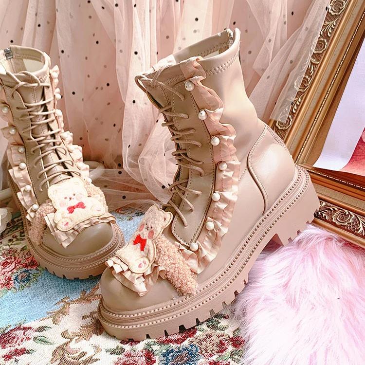 Botines de osito de peluche