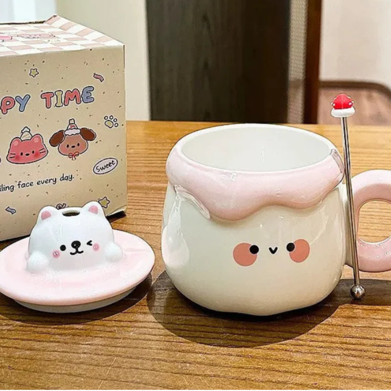 Mugs en céramique "Pudding Animaux Kawaii"