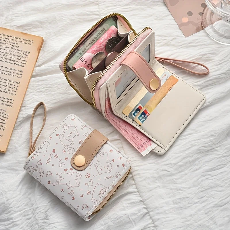 Pochette de poignet imprimé chat Kawaii
