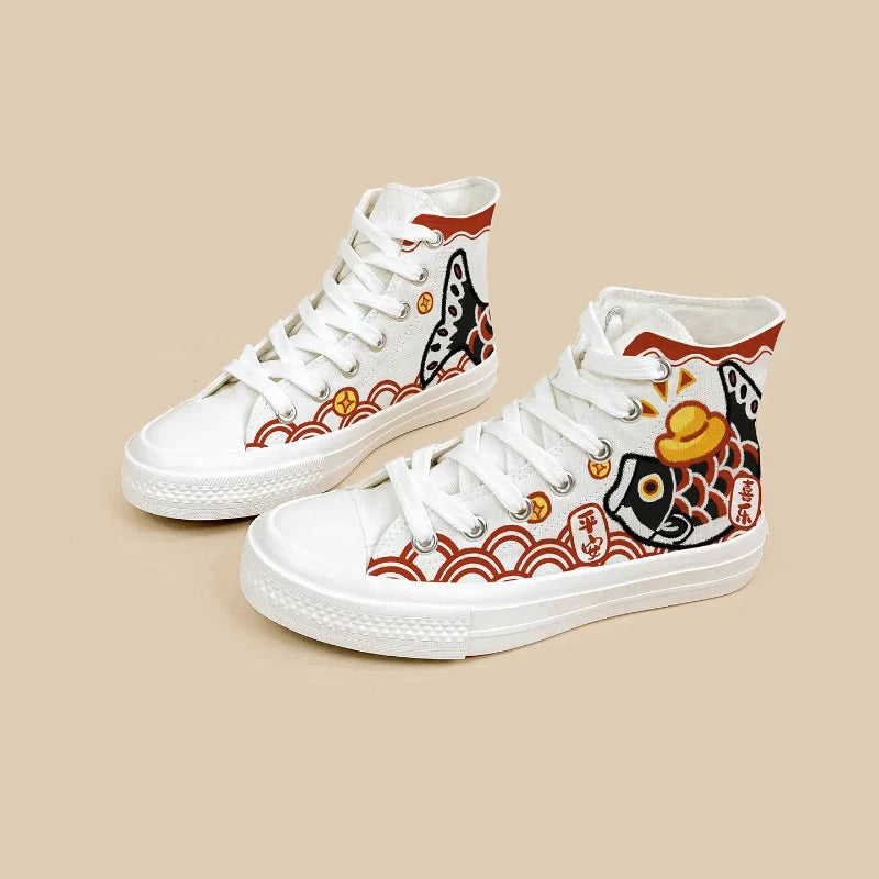 Kawaii Lucky Koi Fish High Tops