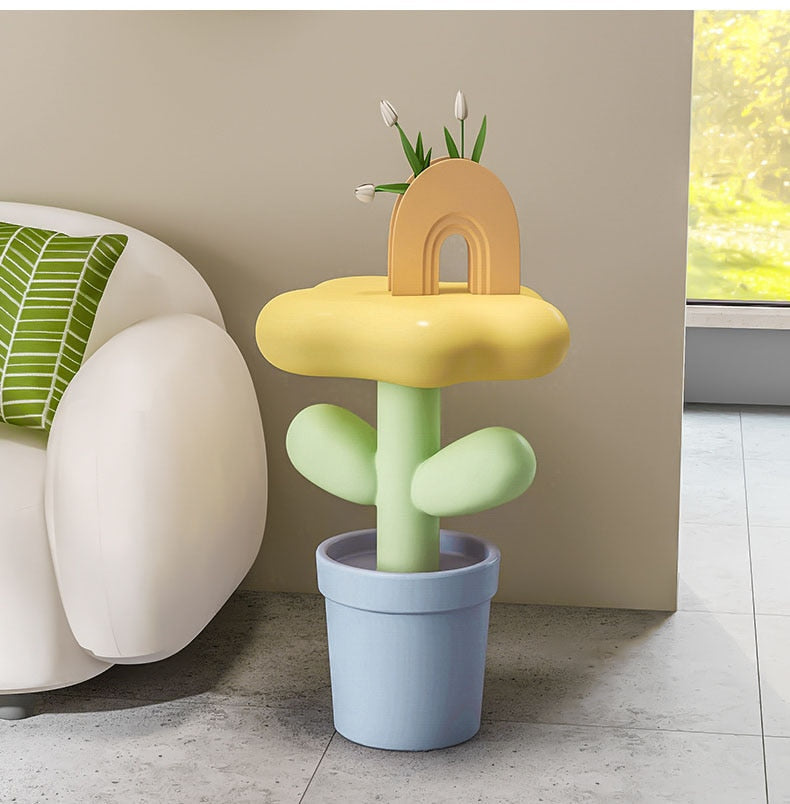 Tables d'appoint à fleurs pastel