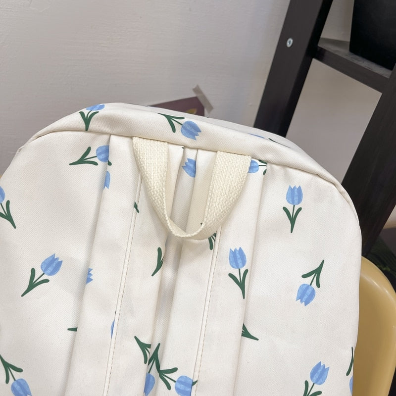 Sac à dos Tulipes bleues
