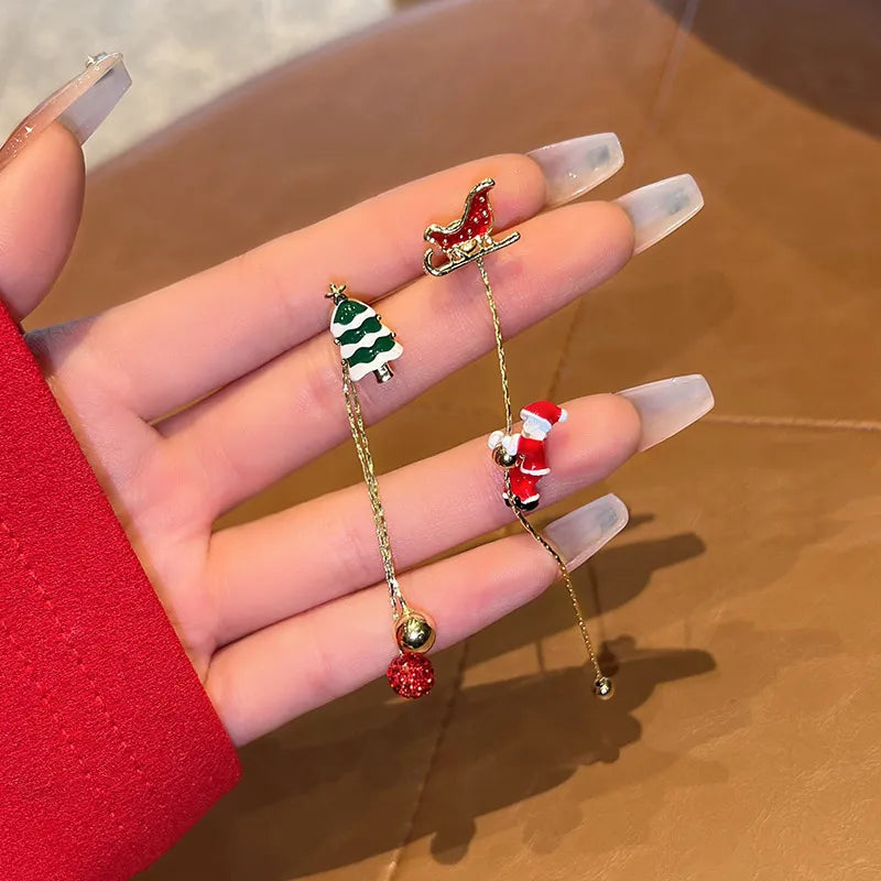 Boucles d'oreilles pendantes de Noël