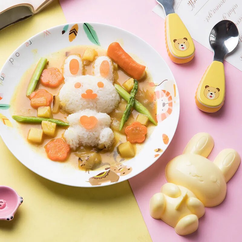 Molde de arroz bento con forma de conejito
