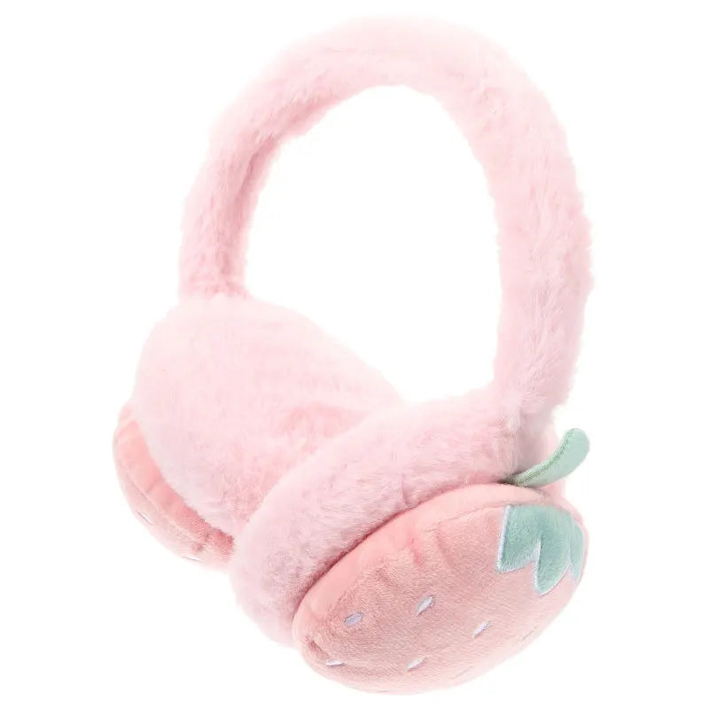Cache-oreilles Kawaii rose fraise