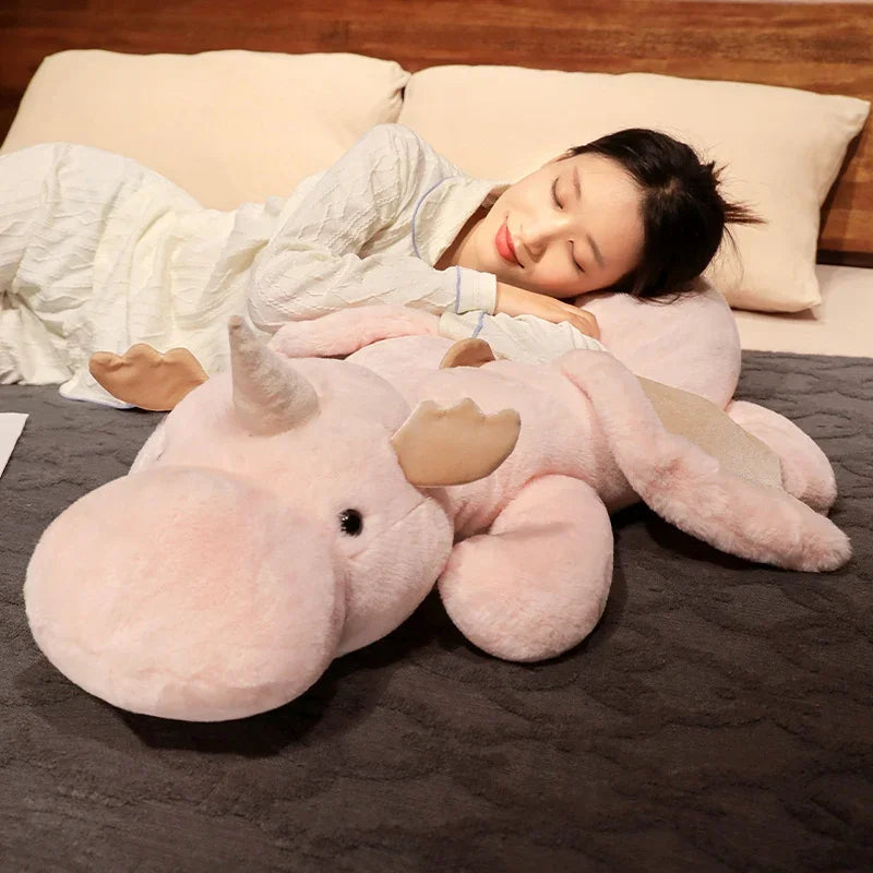 Grandes peluches dragon-licorne
