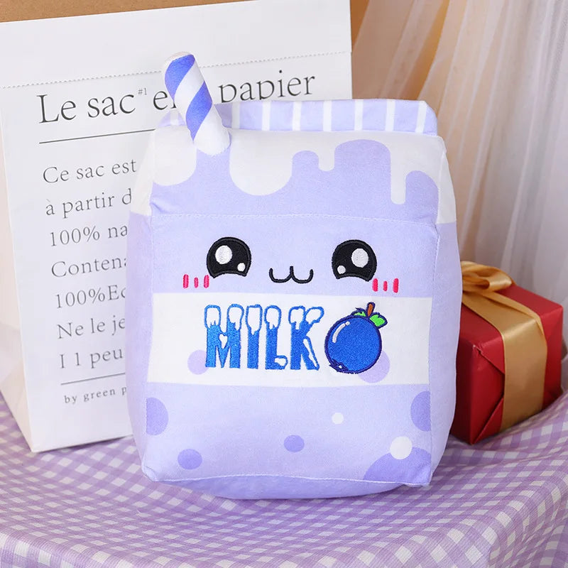 Peluches en carton de lait kawaii