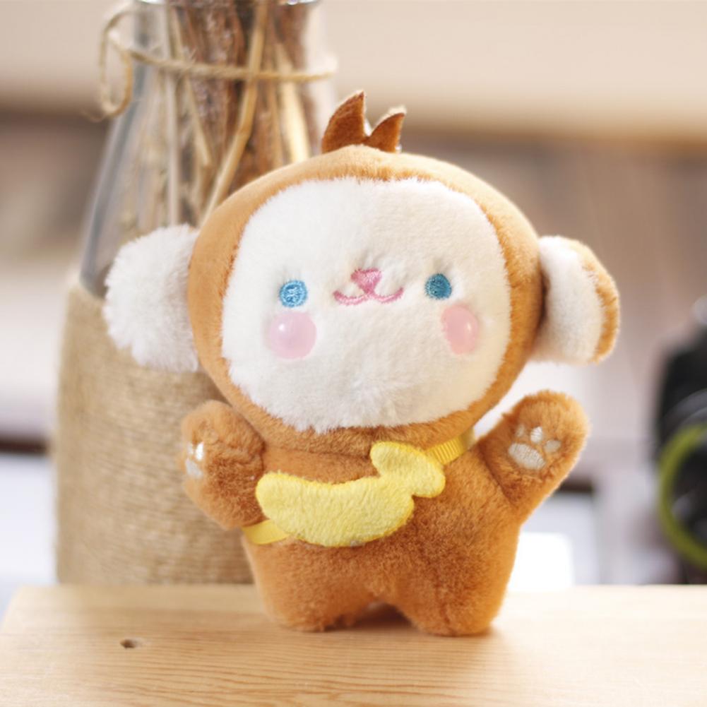 Llavero de mono de peluche