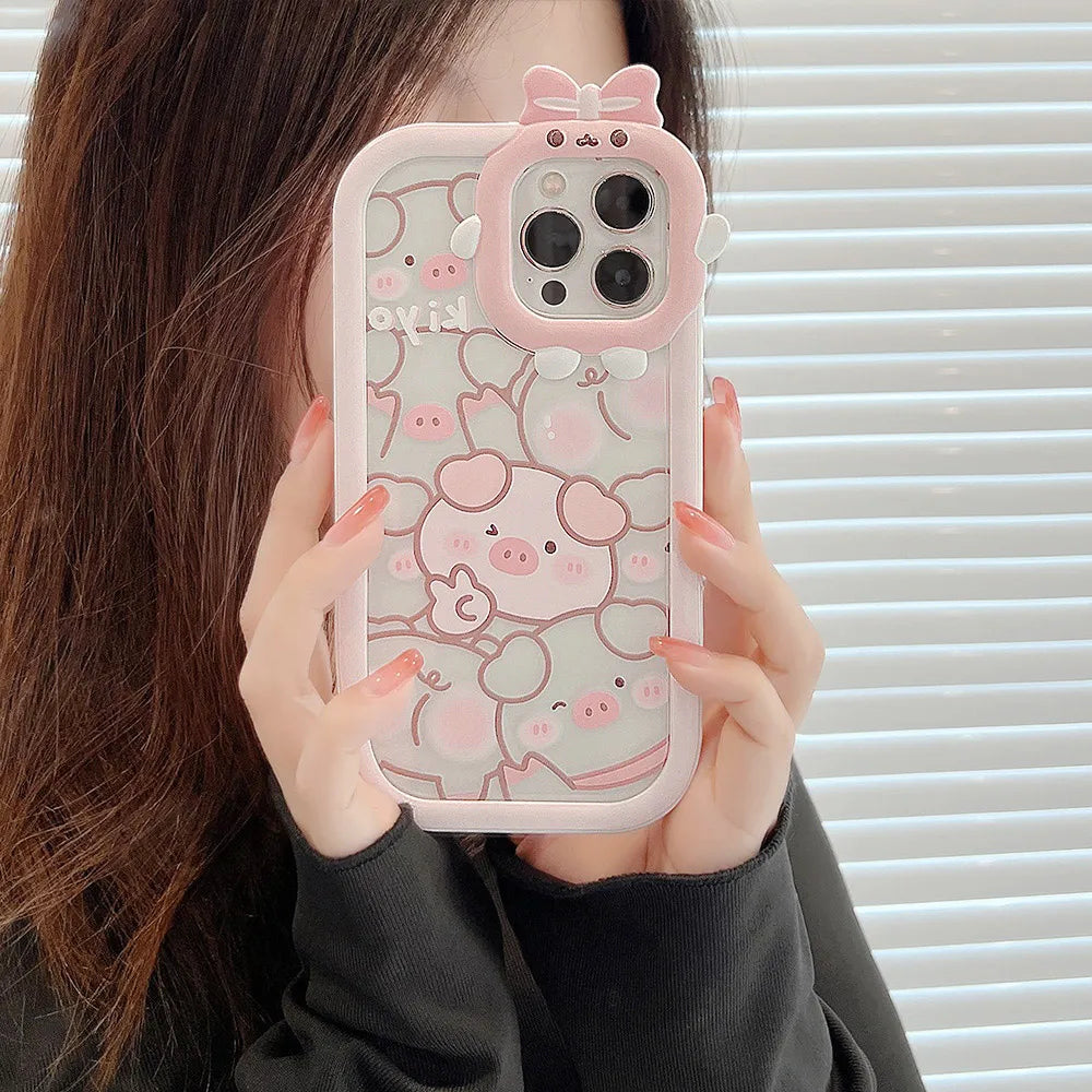 Coque iPhone Kawaii Pigs
