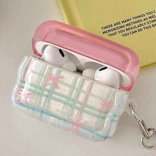 Cute Pink Bows Airpods Case