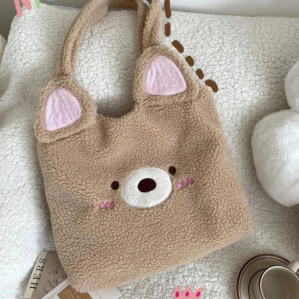 Bolsas de mano de conejito y oso kawaii