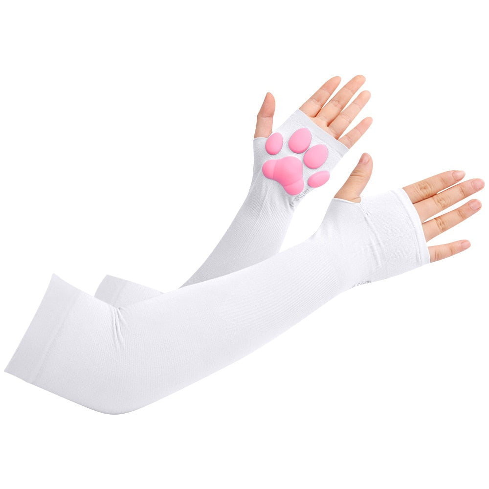 Thigh High Cat Paw Stockings & Warm Warmers