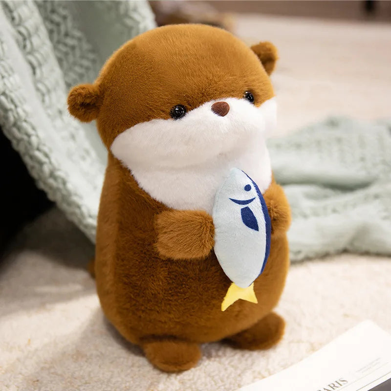 Adorables loutres en peluche