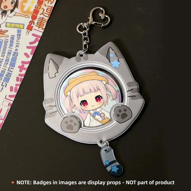Kawaii Pastel Neko Badge Holder