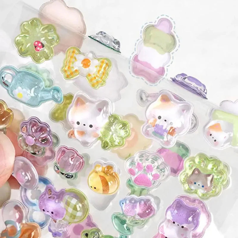 Pastel Kawaii 3D Cuties Sticker Sheets