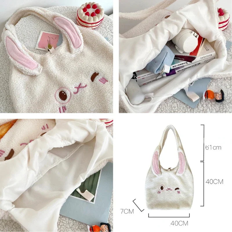 Bolsas de mano de conejito y oso kawaii