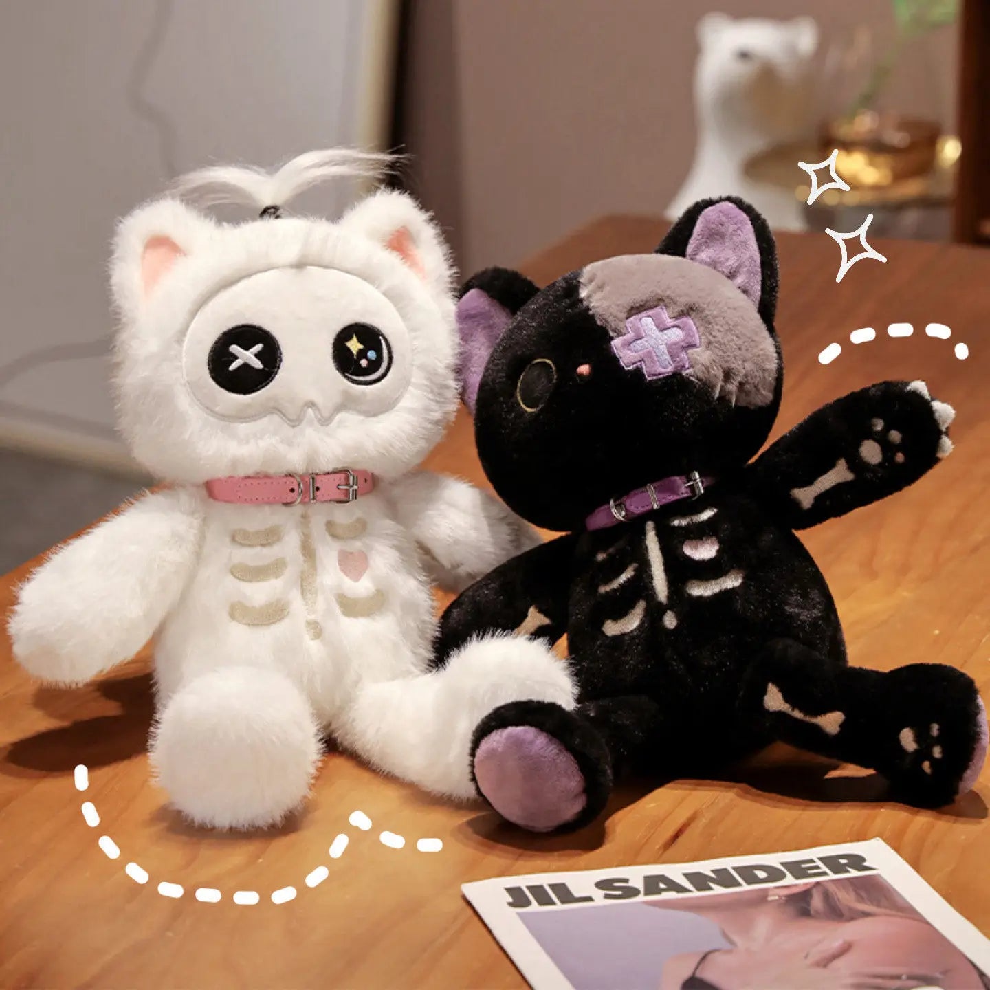 Peluches chat squelette