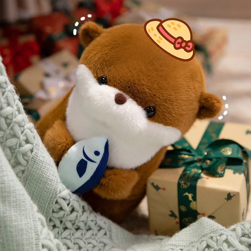 Adorables loutres en peluche