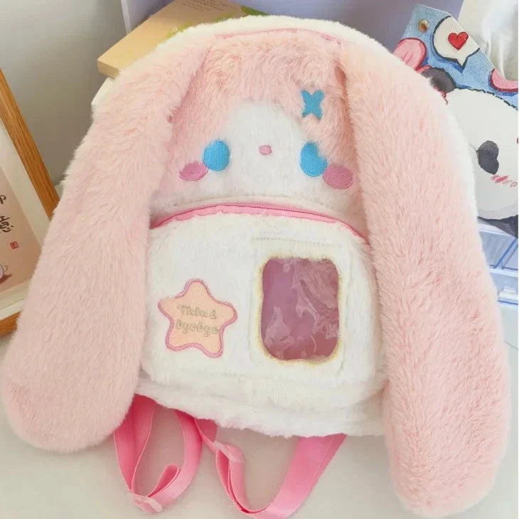 Sac à dos en peluche lapin kawaii 