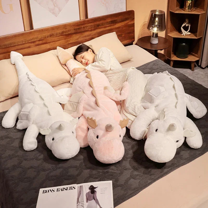 Grandes peluches dragon-licorne