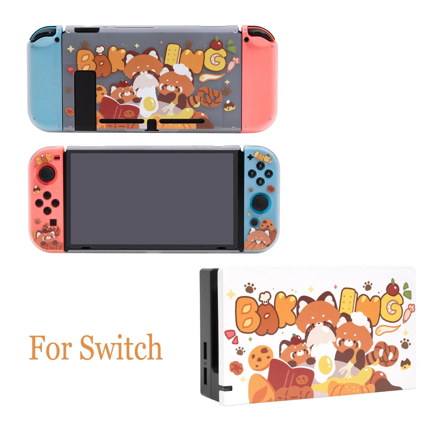Étui Nintendo Switch Pandas roux