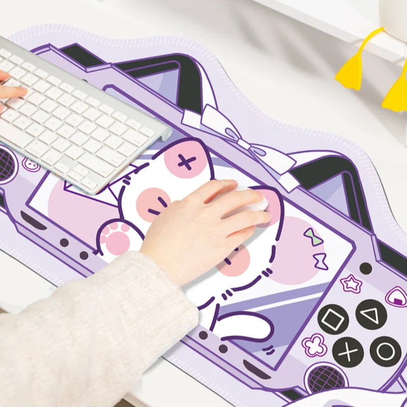 Tapis de souris de jeu Kawaii Neko