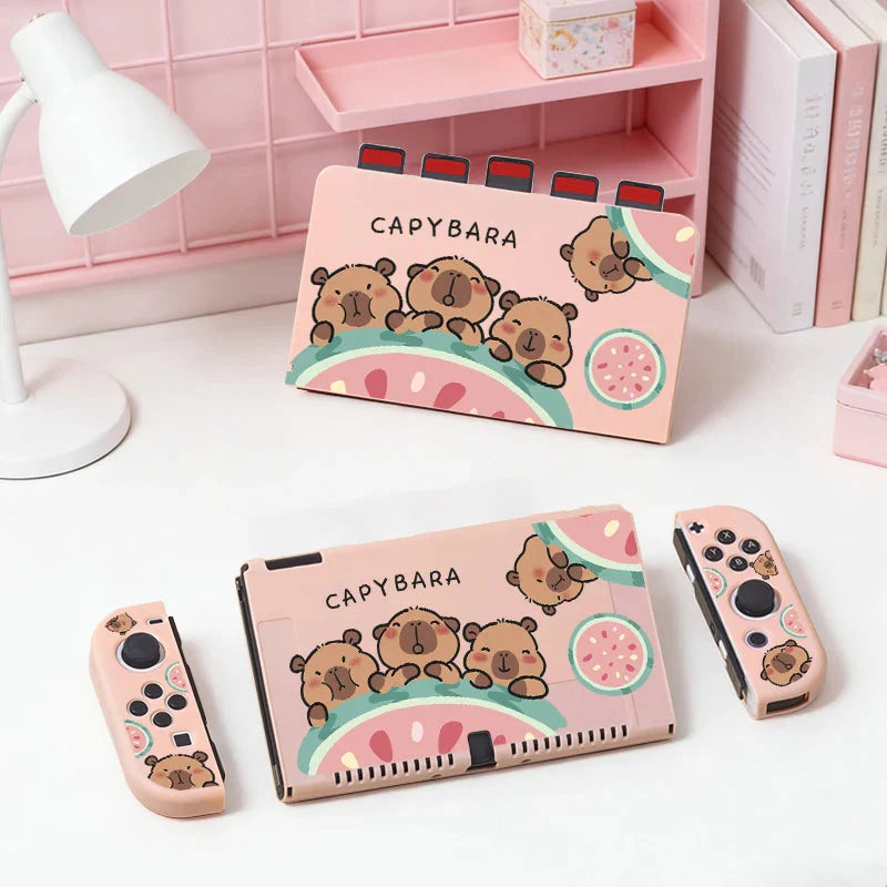 Kawaii Capybara Watermelon Switch Case