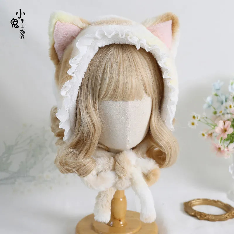 Gorro con orejas de gato