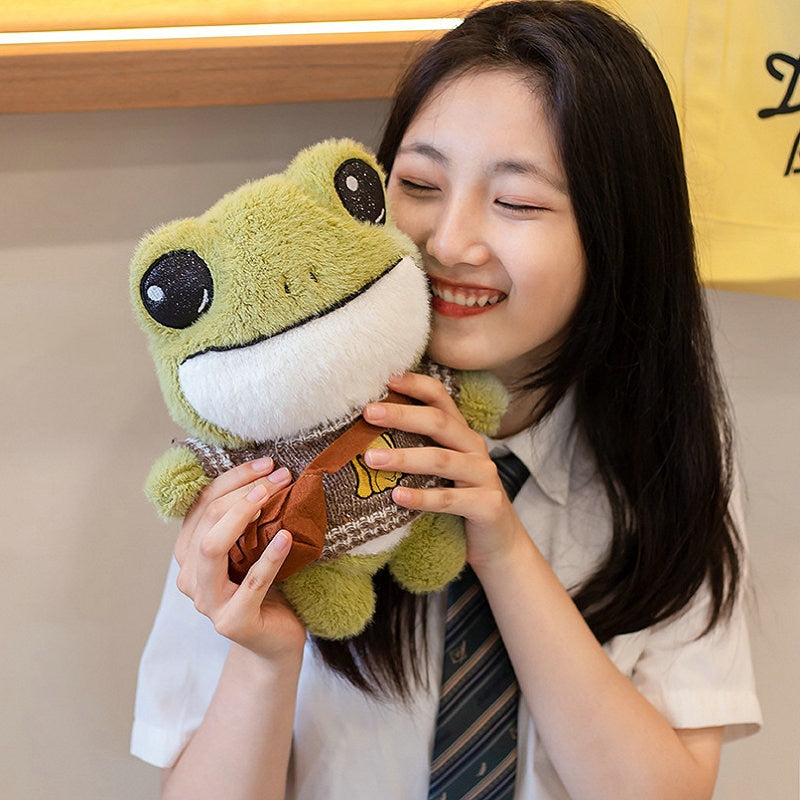 Peluches grenouilles aventureuses