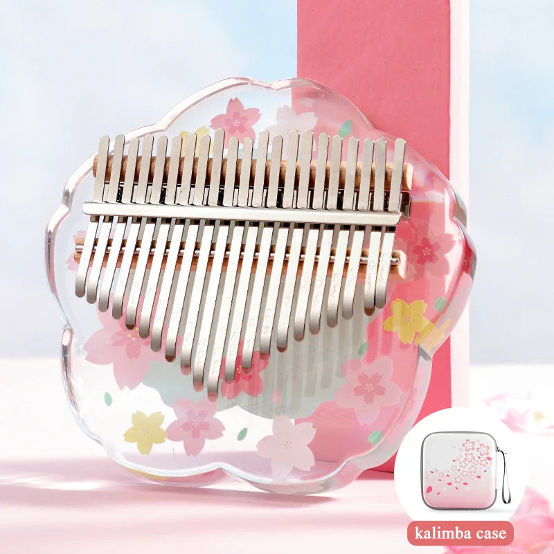 Kalimba transparent en forme de Sakura