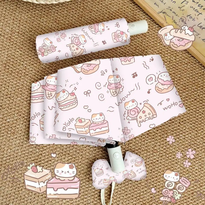 Parapluie pare-soleil Kawaii Kitty Treats