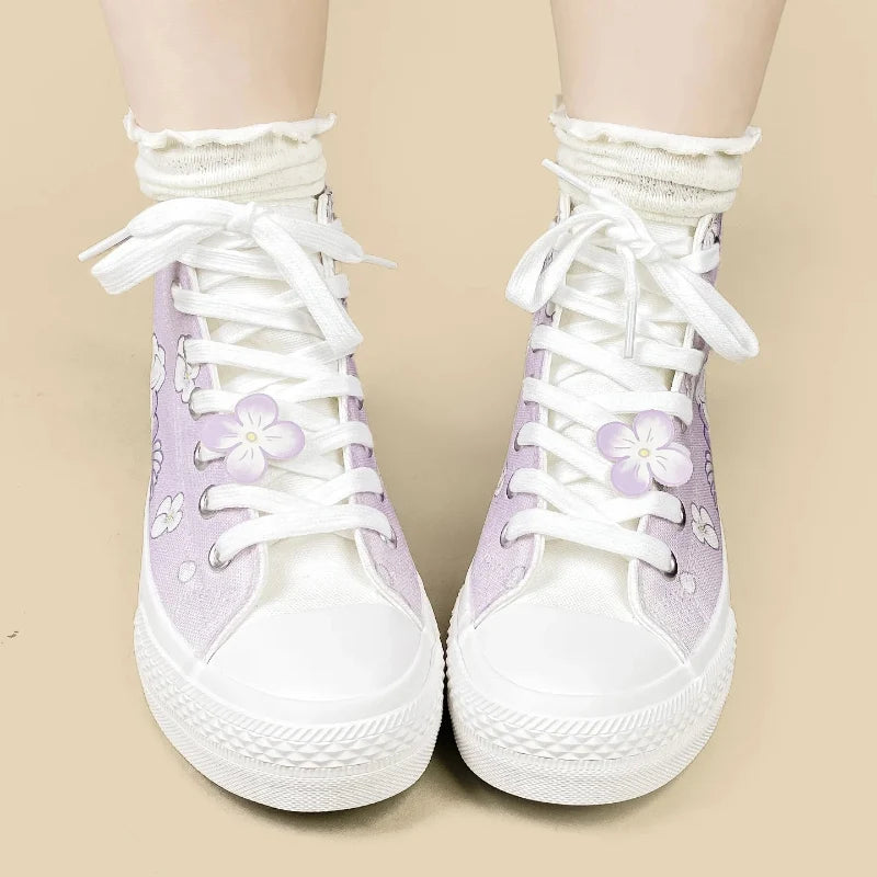 Kawaii Pastel Lavender High Tops