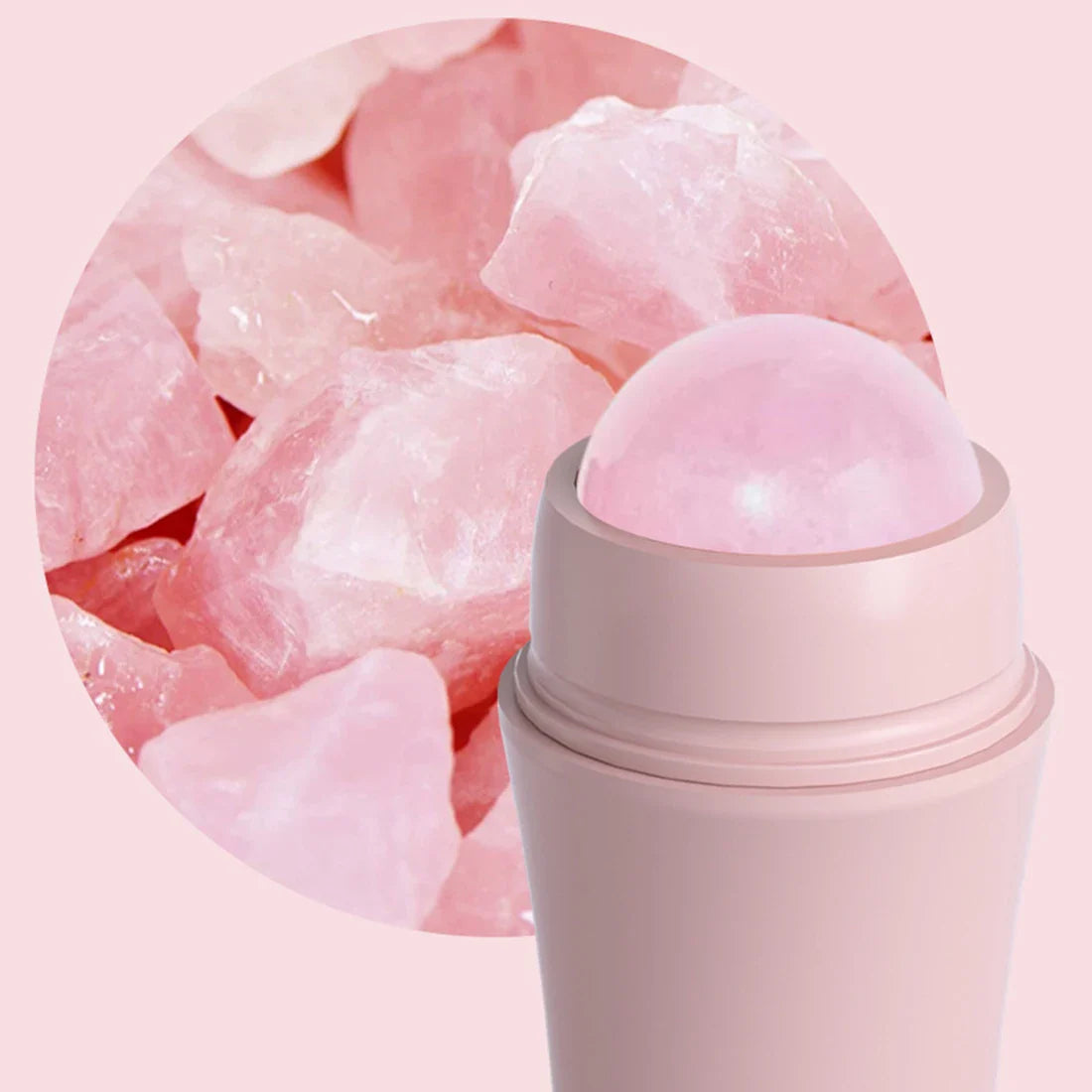 Rouleau absorbant d'huile pour le visage en quartz rose Cat Paw