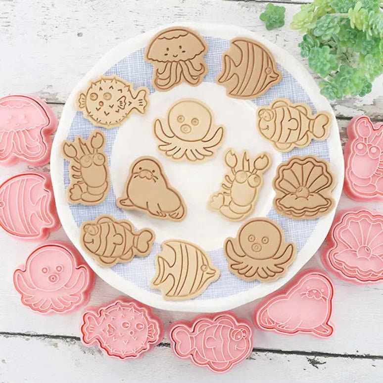 Kawaii Cookie Cutters 3D 8 Pcs