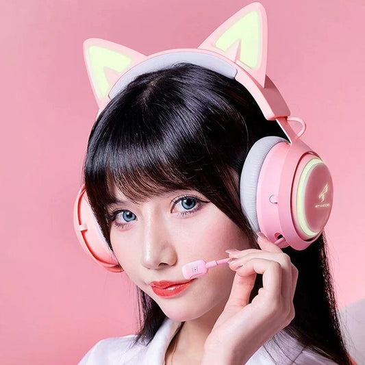 Casque lumineux à oreilles de chat