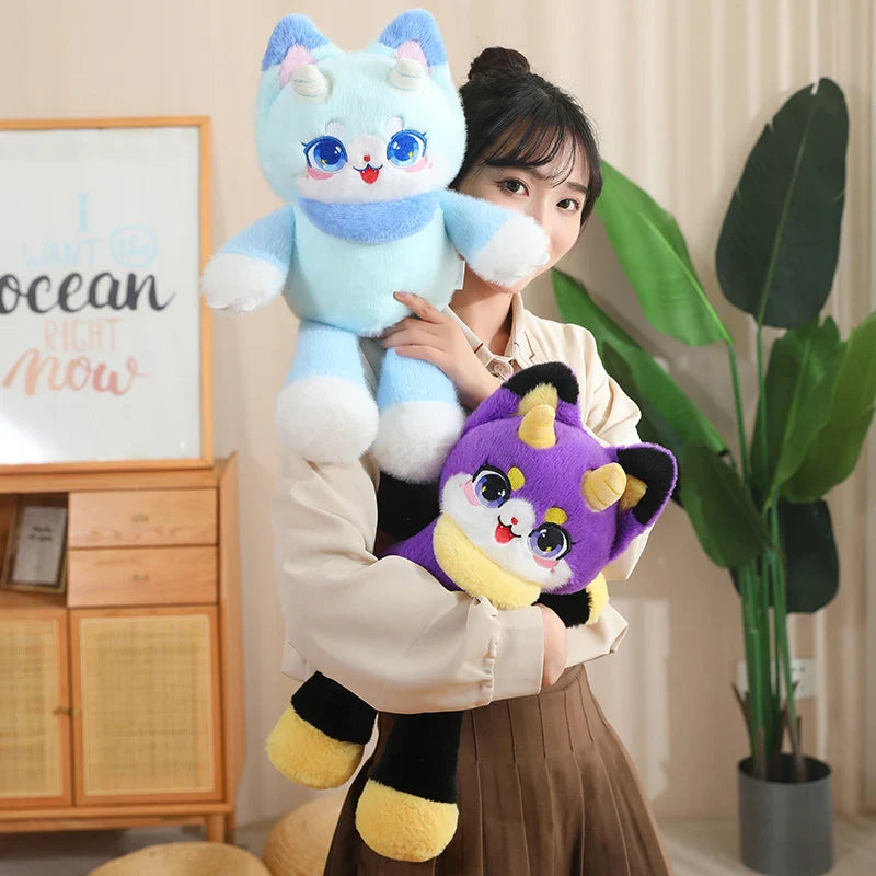 Peluches chat dragon kawaii