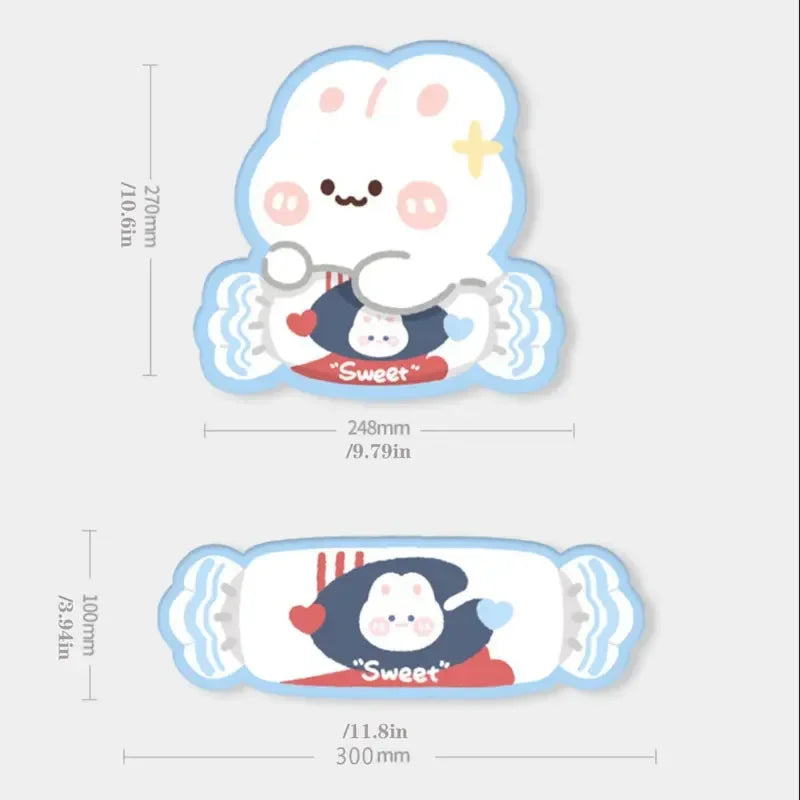 Tapis de souris et repose-poignet Sweet Bunny