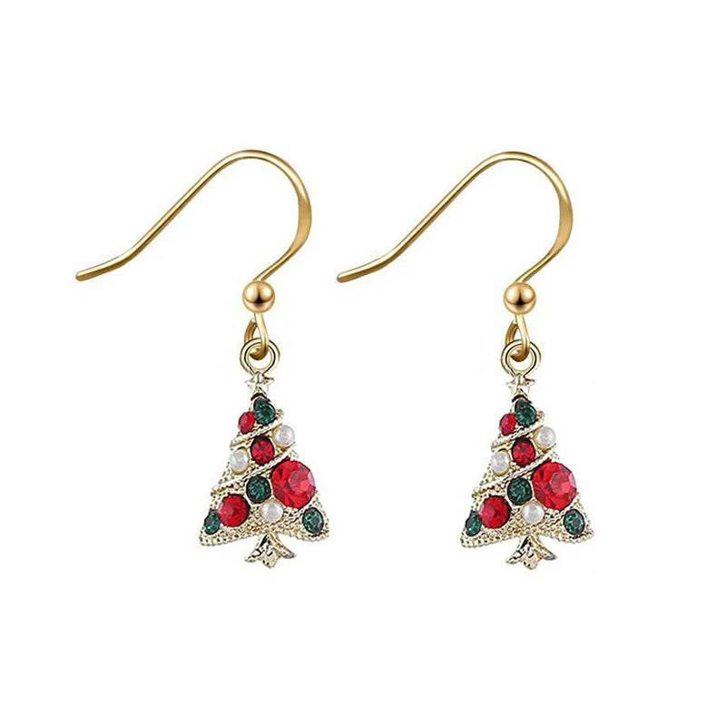 Boucles d'oreilles pendantes de Noël