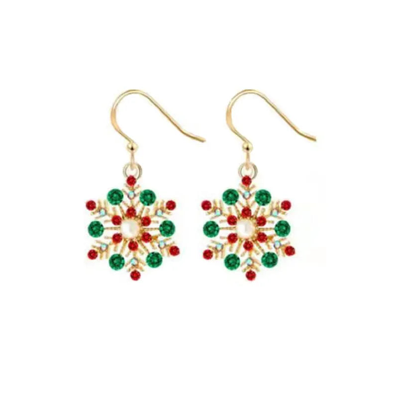 Boucles d'oreilles pendantes de Noël
