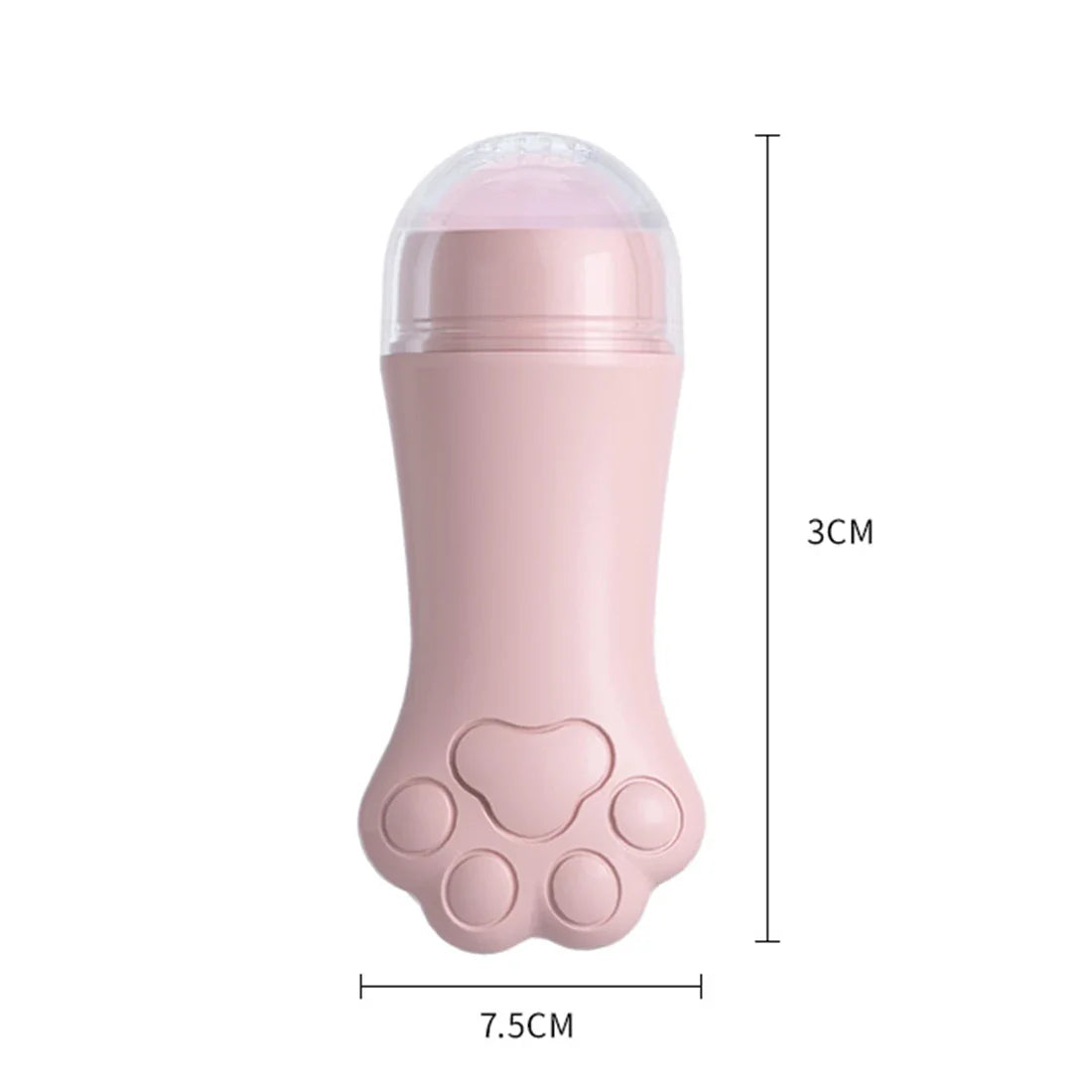 Rouleau absorbant d'huile pour le visage en quartz rose Cat Paw