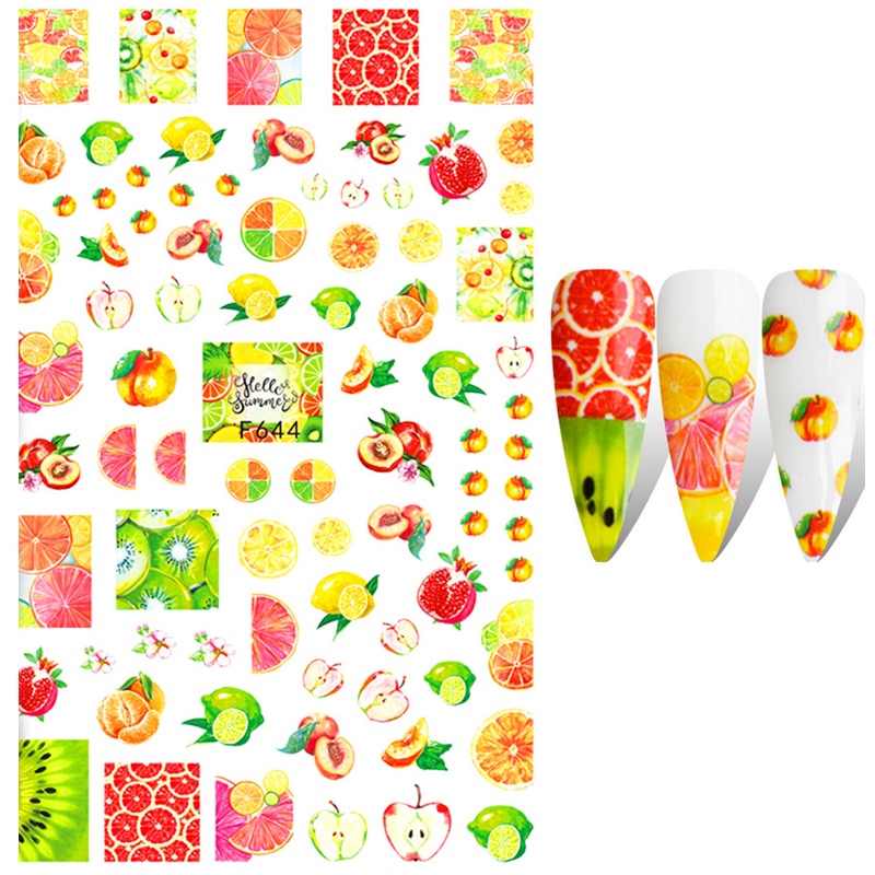 Décalcomanies Nail Art Fruits