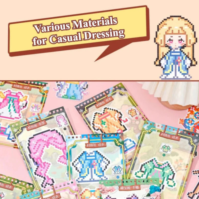 ZIYI Dress Up Pixel Art Stickers