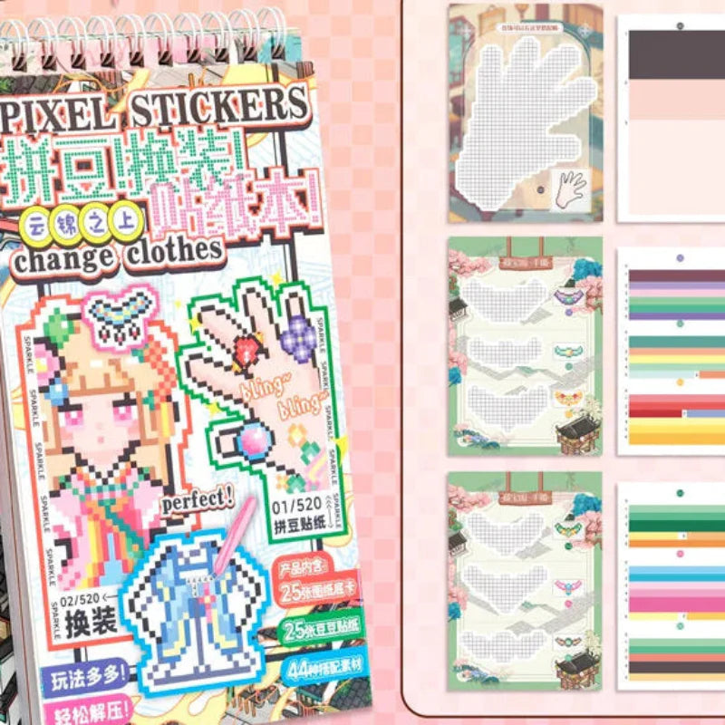 ZIYI Dress Up Pixel Art Stickers