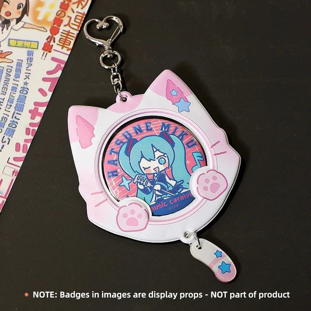 Kawaii Pastel Neko Badge Holder