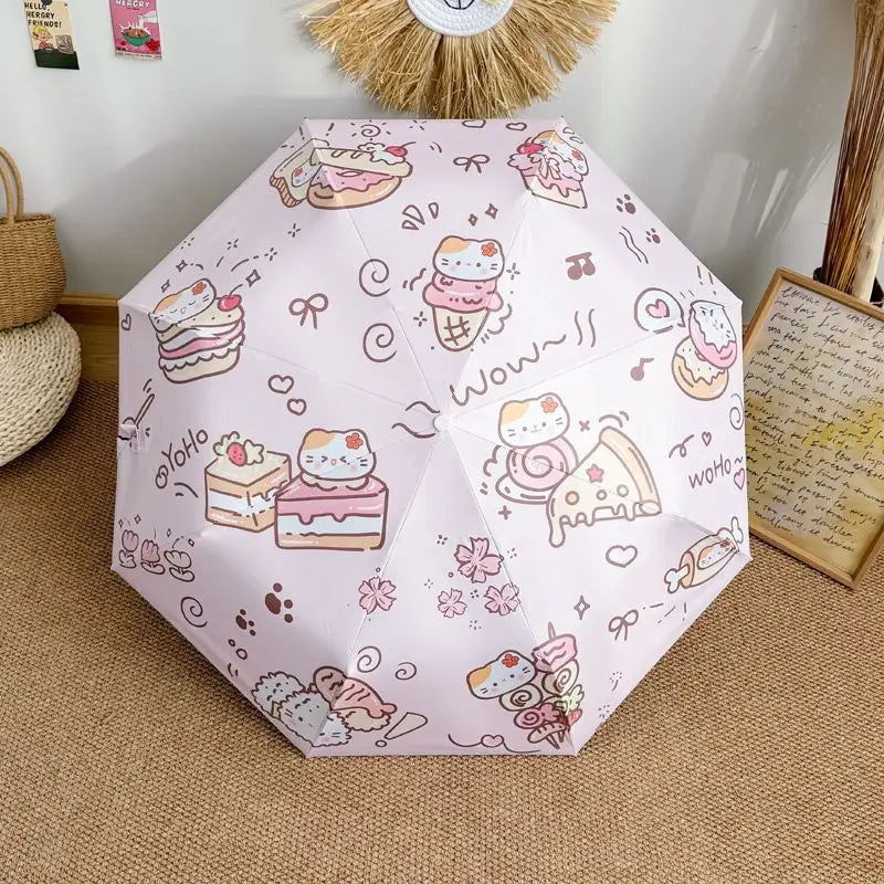 Parapluie pare-soleil Kawaii Kitty Treats