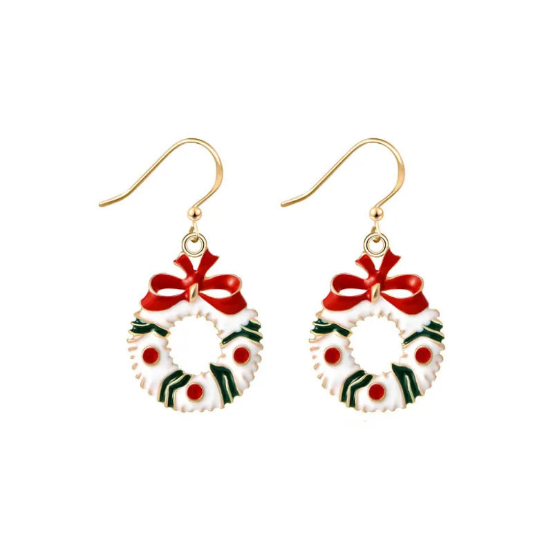 Boucles d'oreilles pendantes de Noël