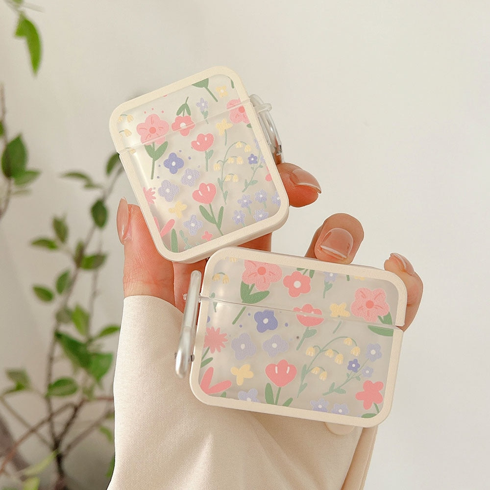 Étui AirPods à fleurs pastel