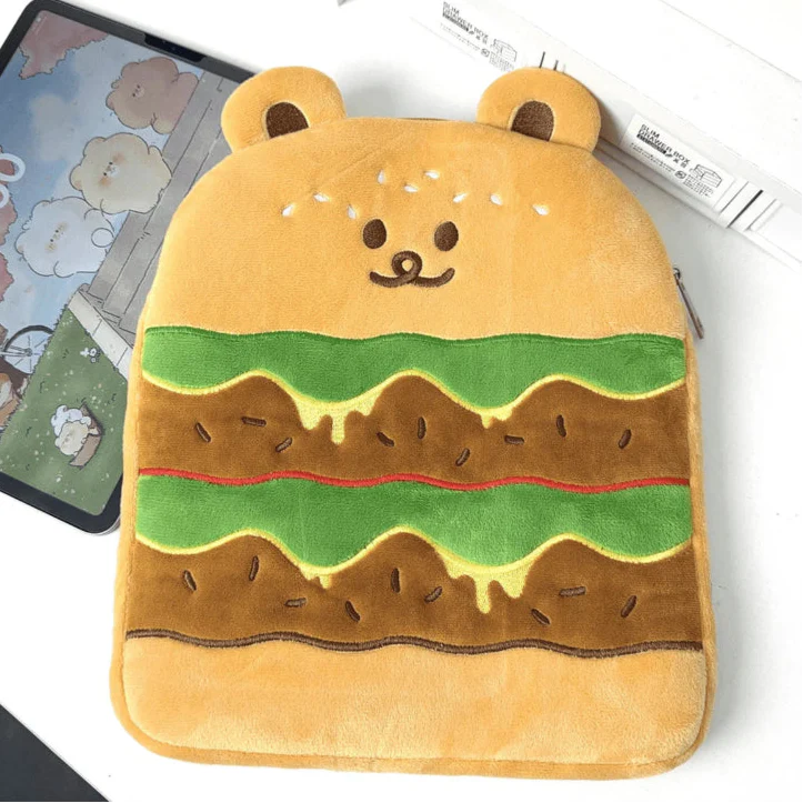 Housse de tablette Kawaii Ours Hamburger