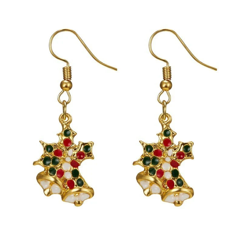 Boucles d'oreilles pendantes de Noël